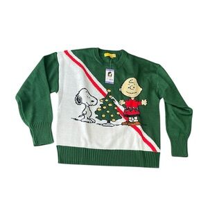 Peanuts - Charlie Brown Christmas Knit Sweater with Festive Graphics